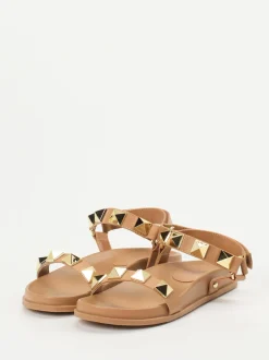 Andrea Puccini – Riemchensandale aus Kalbleder Camel