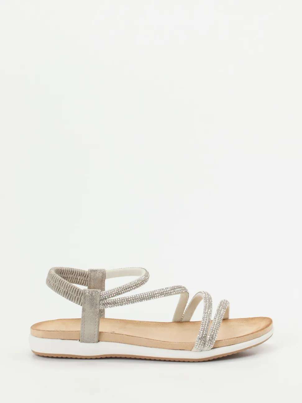 Andrea Puccini – Riemchensandalen aus Metallicleder silber