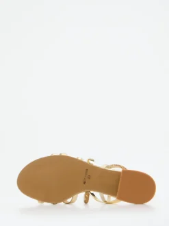 Andrea Puccini – Riemchensandale aus Metallicleder Gold
