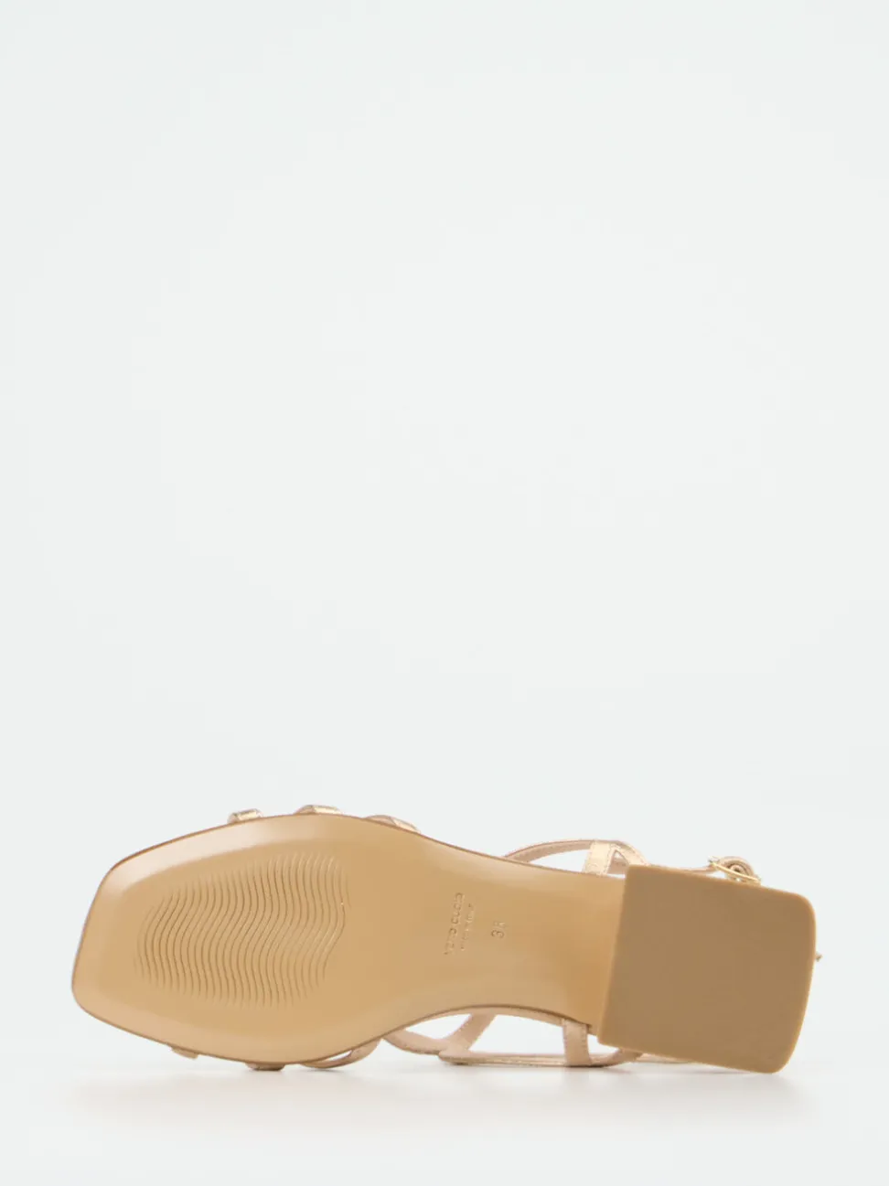Andrea Puccini – Riemchensandale aus Metallicleder gold