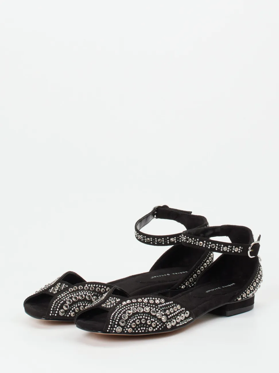 Andrea Puccini – Sandalen aus Textil in Schwarz