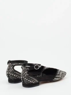 Andrea Puccini – Sandalen aus Textil in Schwarz
