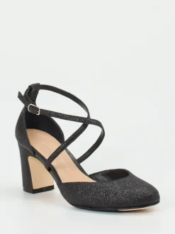 Andrea Puccini – Sandalette aus Metallic in Schwarz