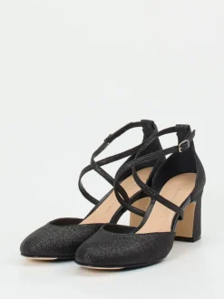 Andrea Puccini – Sandalette aus Metallic in Schwarz