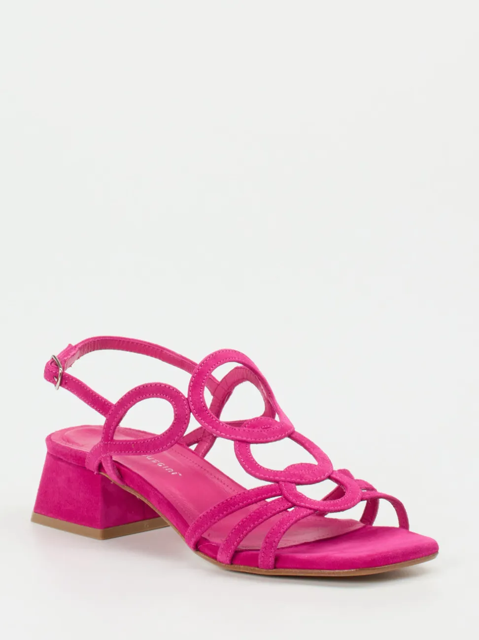 Andrea Puccini – Sandalette aus Veloursleder pink