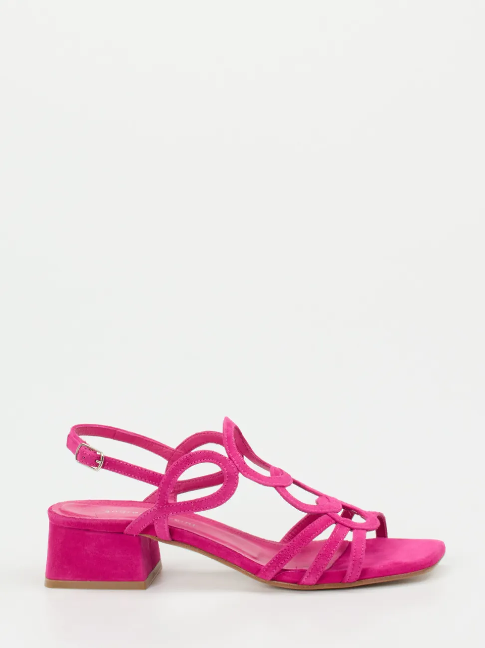 Andrea Puccini – Sandalette aus Veloursleder pink