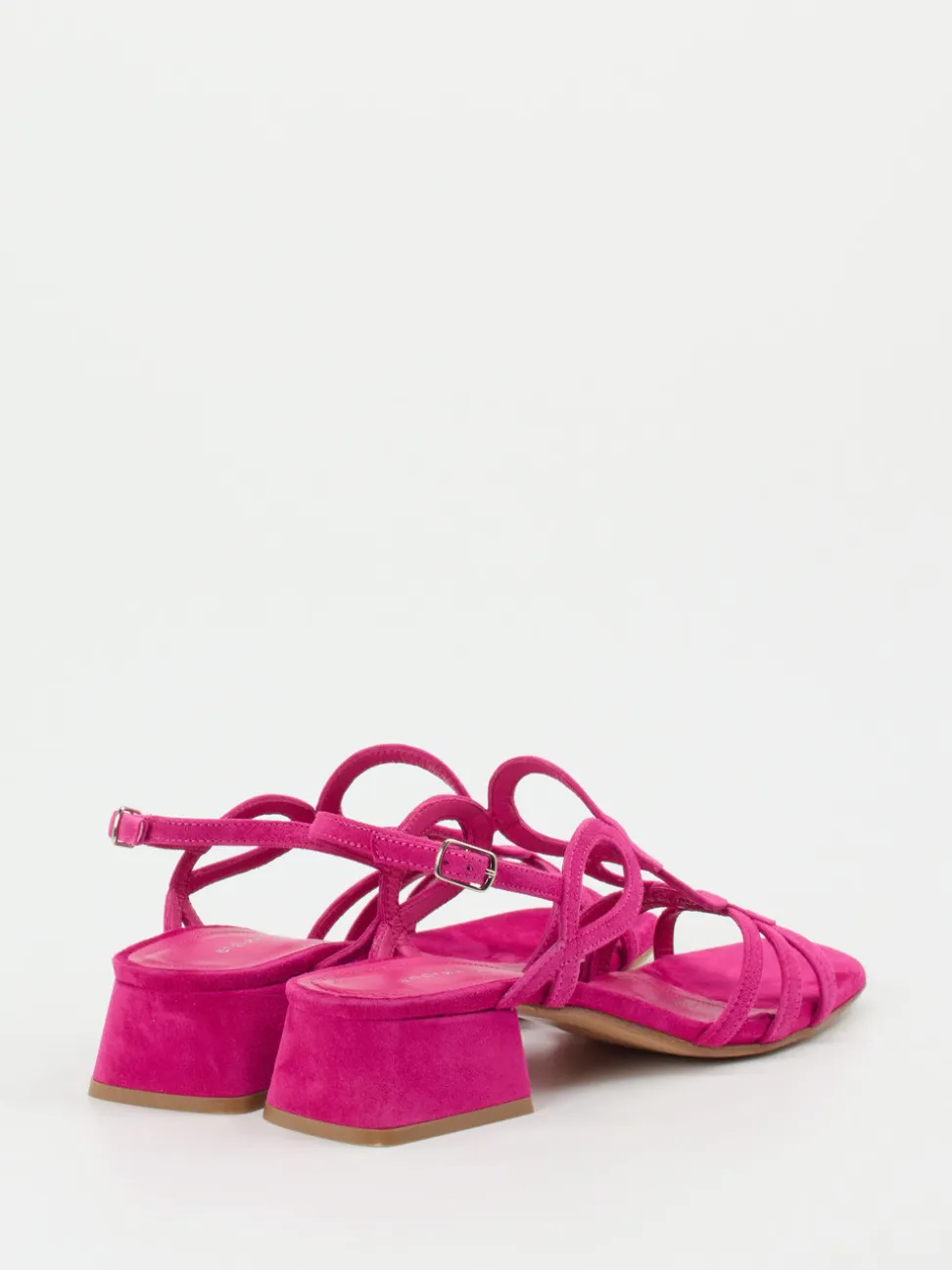 Andrea Puccini – Sandalette aus Veloursleder pink