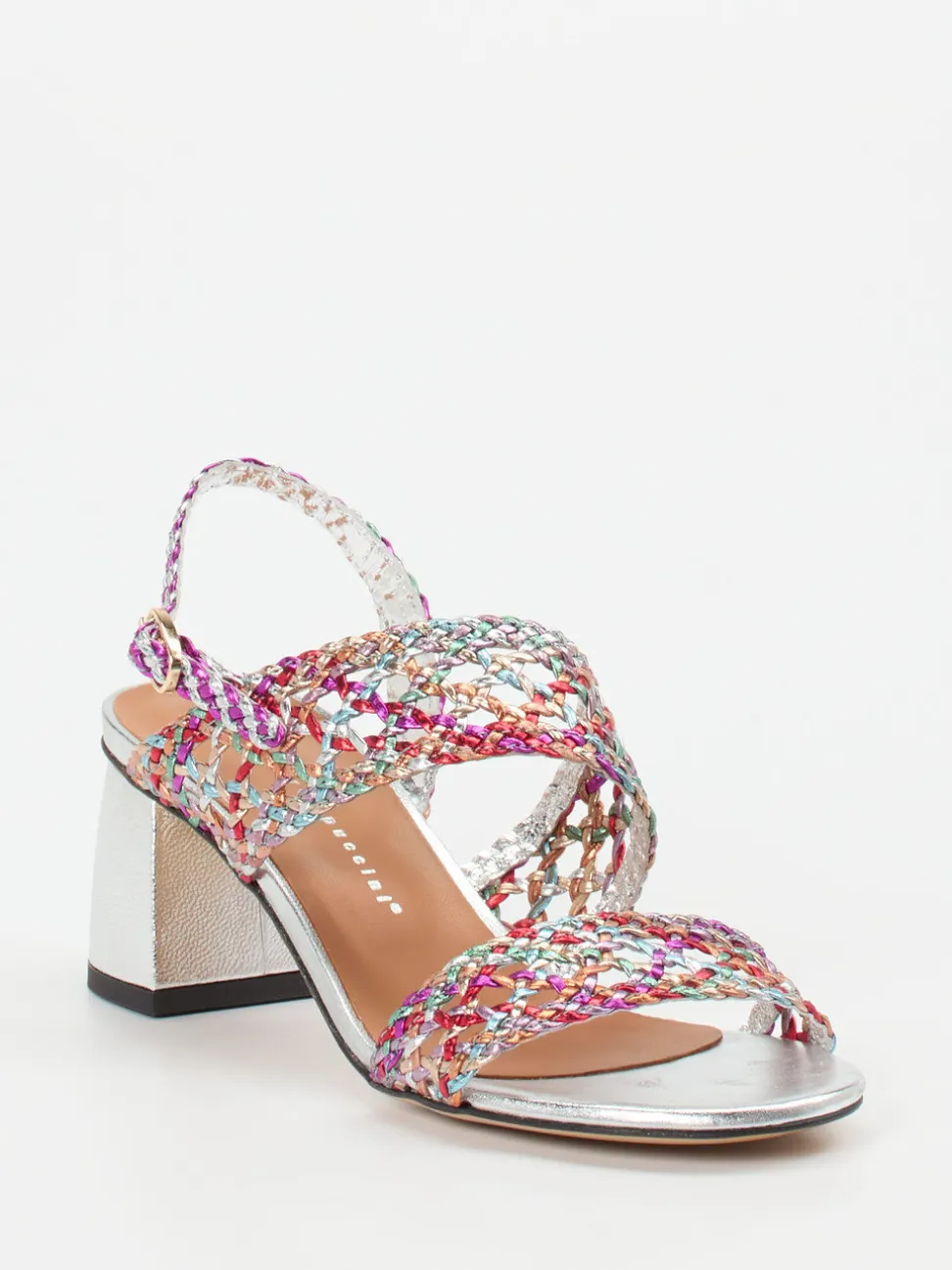 Andrea Puccini – Sandalette aus Metallicleder Multicolor