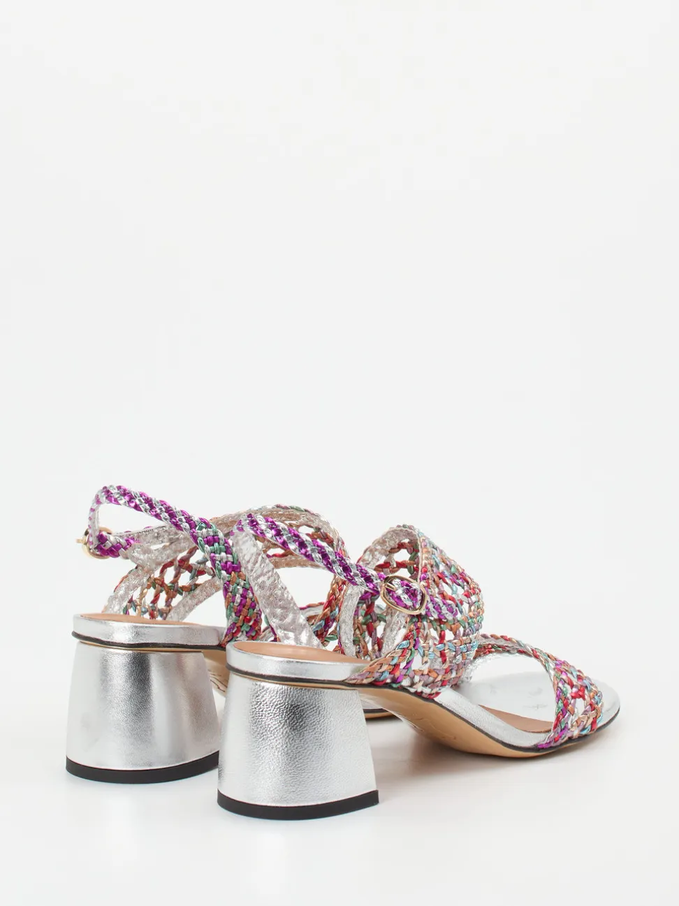 Andrea Puccini – Sandalette aus Metallicleder Multicolor