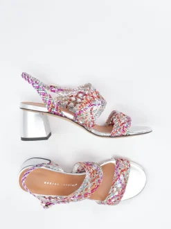Andrea Puccini – Sandalette aus Metallicleder Multicolor