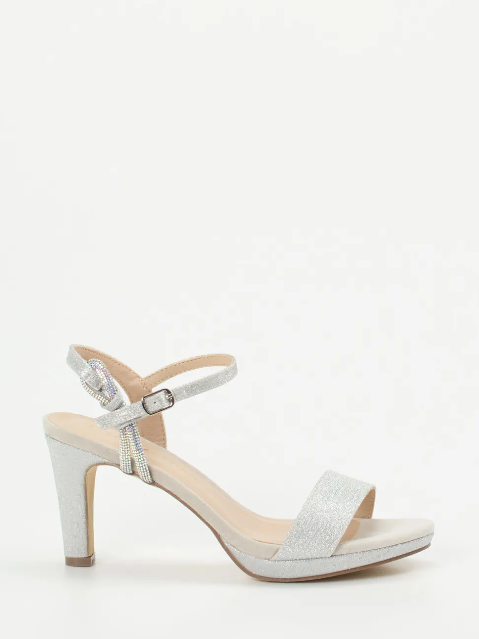 Andrea Puccini – Sandaletten aus Metallicleder silber