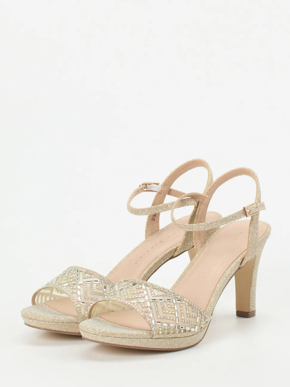 Andrea Puccini – Sandaletten aus Metallicmaterial in Gold