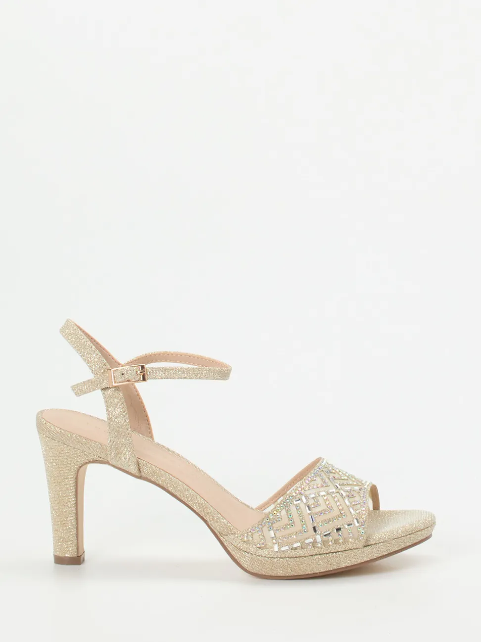 Andrea Puccini – Sandaletten aus Metallicmaterial in Gold