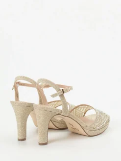 Andrea Puccini – Sandaletten aus Metallicmaterial in Gold