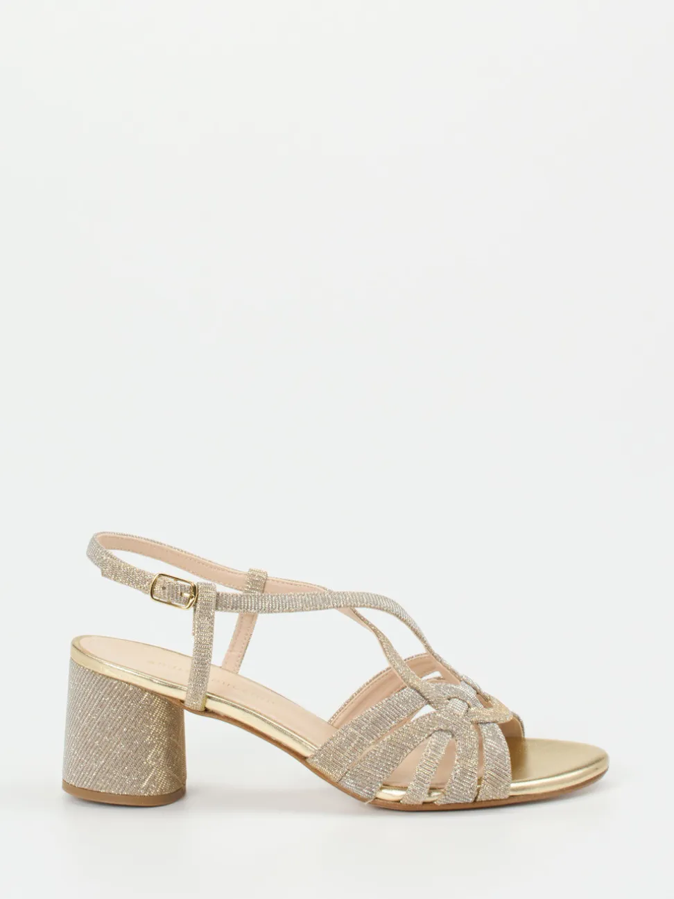 Andrea Puccini – Sandaletten aus Metallicleder goldfarben