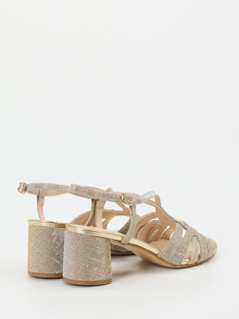 Andrea Puccini – Sandaletten aus Metallicleder goldfarben