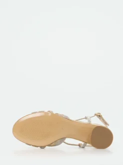 Andrea Puccini – Sandaletten aus Metallicleder goldfarben