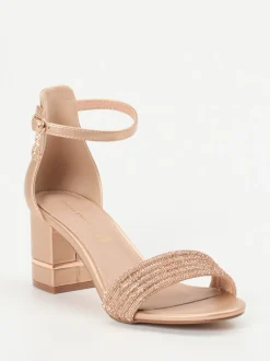 Andrea Puccini – Sandaletten aus Metallicleder Roségold