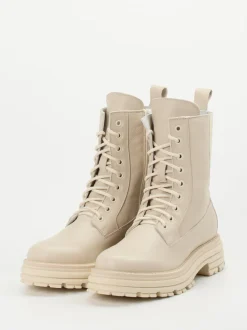 Andrea Puccini – Schnürboots aus Kalbleder Beige