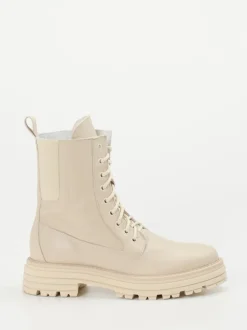 Andrea Puccini – Schnürboots aus Kalbleder Beige