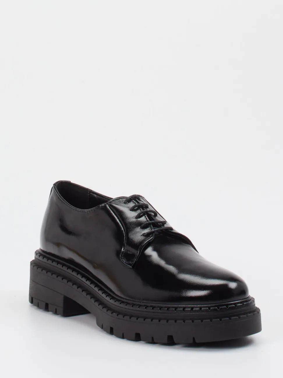 Andrea Puccini – Schnürschuh aus Lackleder Schwarz