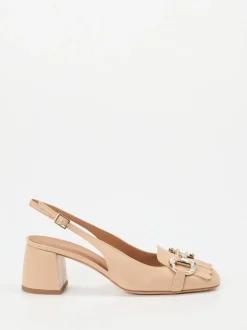 Andrea Puccini – Slingback-Pumps aus Lammleder beige