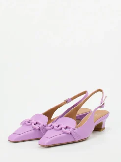 Andrea Puccini – Slingback-Pumps aus Lammleder Flieder