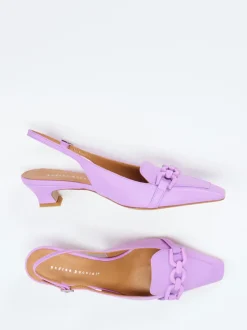 Andrea Puccini – Slingback-Pumps aus Lammleder Flieder