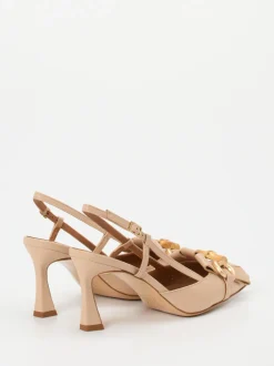 Andrea Puccini – Slingback-Pumps aus Lammleder beige