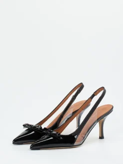 Andrea Puccini – Slingback-Pumps aus Lackleder Schwarz