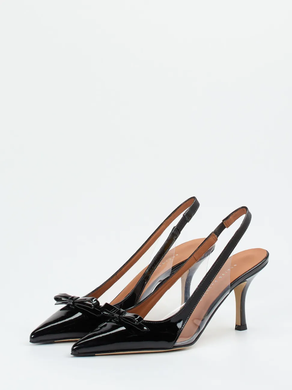 Andrea Puccini – Slingback-Pumps aus Lackleder Schwarz