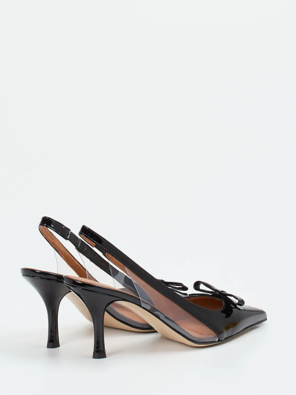 Andrea Puccini – Slingback-Pumps aus Lackleder Schwarz