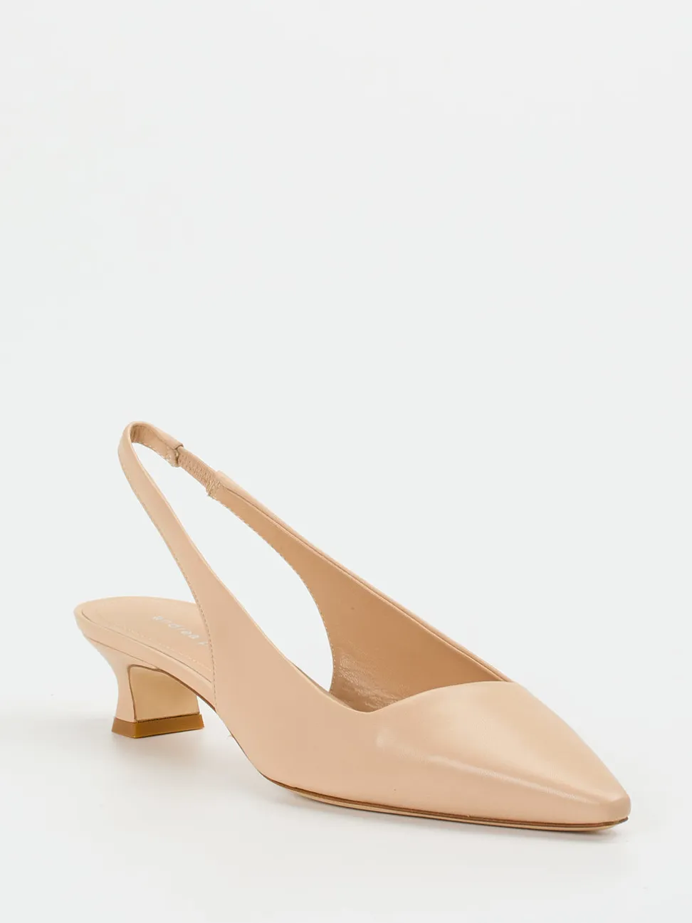 Andrea Puccini – Slingback-Pumps aus Ziegenleder beige