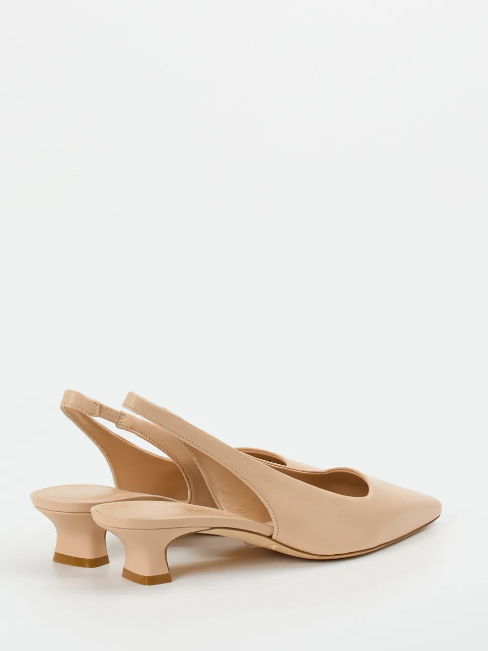Andrea Puccini – Slingback-Pumps aus Ziegenleder beige