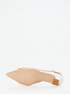 Andrea Puccini – Slingback-Pumps aus Lammleder Beige