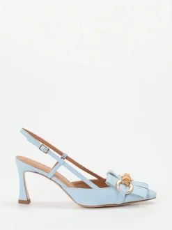 Andrea Puccini – Slingback-Pumps aus Lammleder hellblau