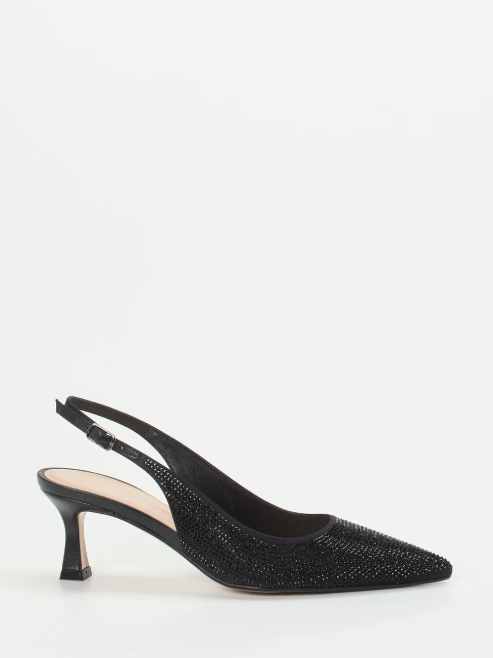 Andrea Puccini – Slingback-Pumps aus Metallicleder schwarz