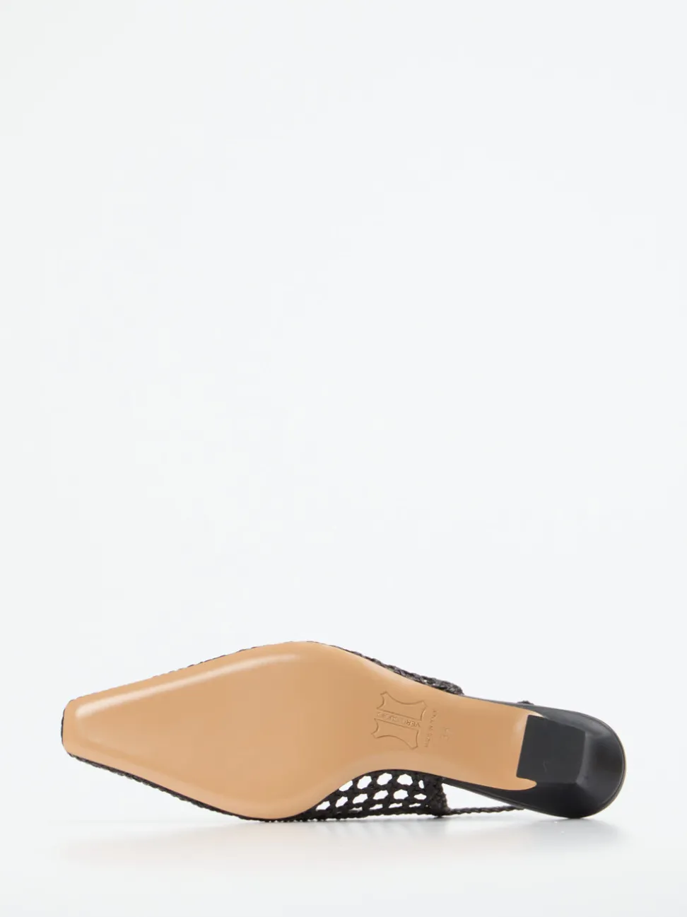 Andrea Puccini – Slingback-Pumps aus Flechtleder schwarz