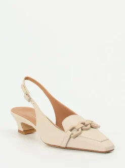 Andrea Puccini – Slingback-Pumps aus Lammleder Beige