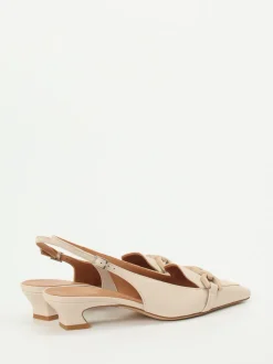 Andrea Puccini – Slingback-Pumps aus Lammleder Beige