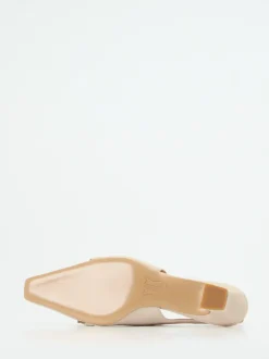 Andrea Puccini – Slingback-Pumps aus Lammleder Beige