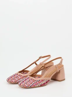Andrea Puccini – Slingback-Pumps aus Flechtleder multi