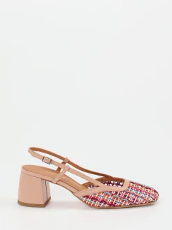 Andrea Puccini – Slingback-Pumps aus Flechtleder multi