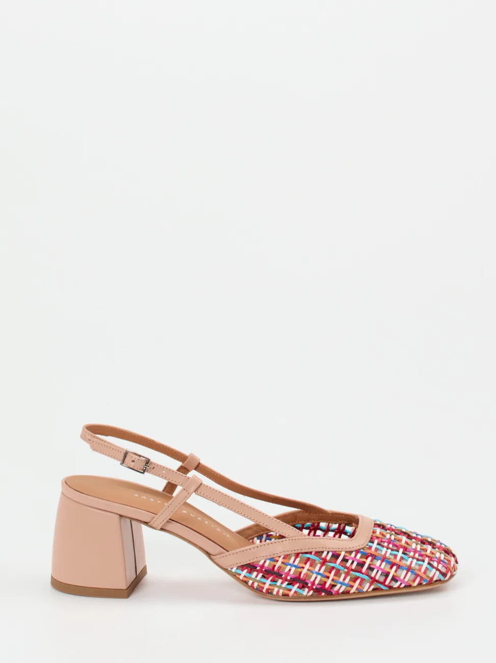 Andrea Puccini – Slingback-Pumps aus Flechtleder multi