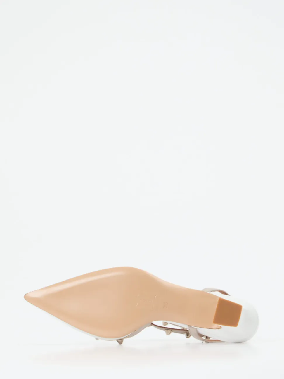 Andrea Puccini – Slingback-Pumps aus Lackleder weiß
