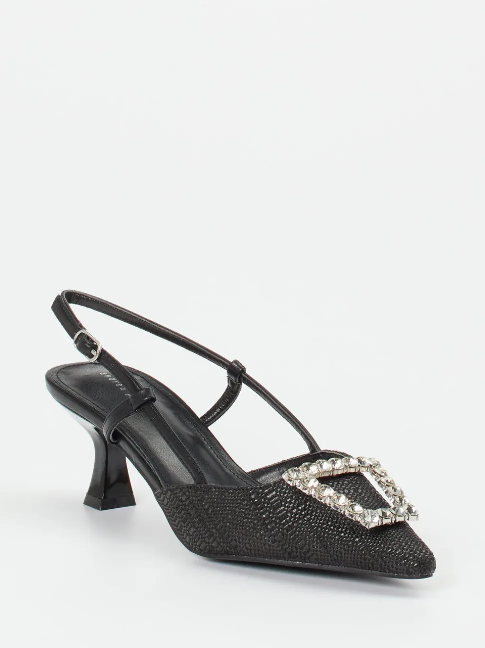 Andrea Puccini – Slingpumps aus Flechtleder schwarz