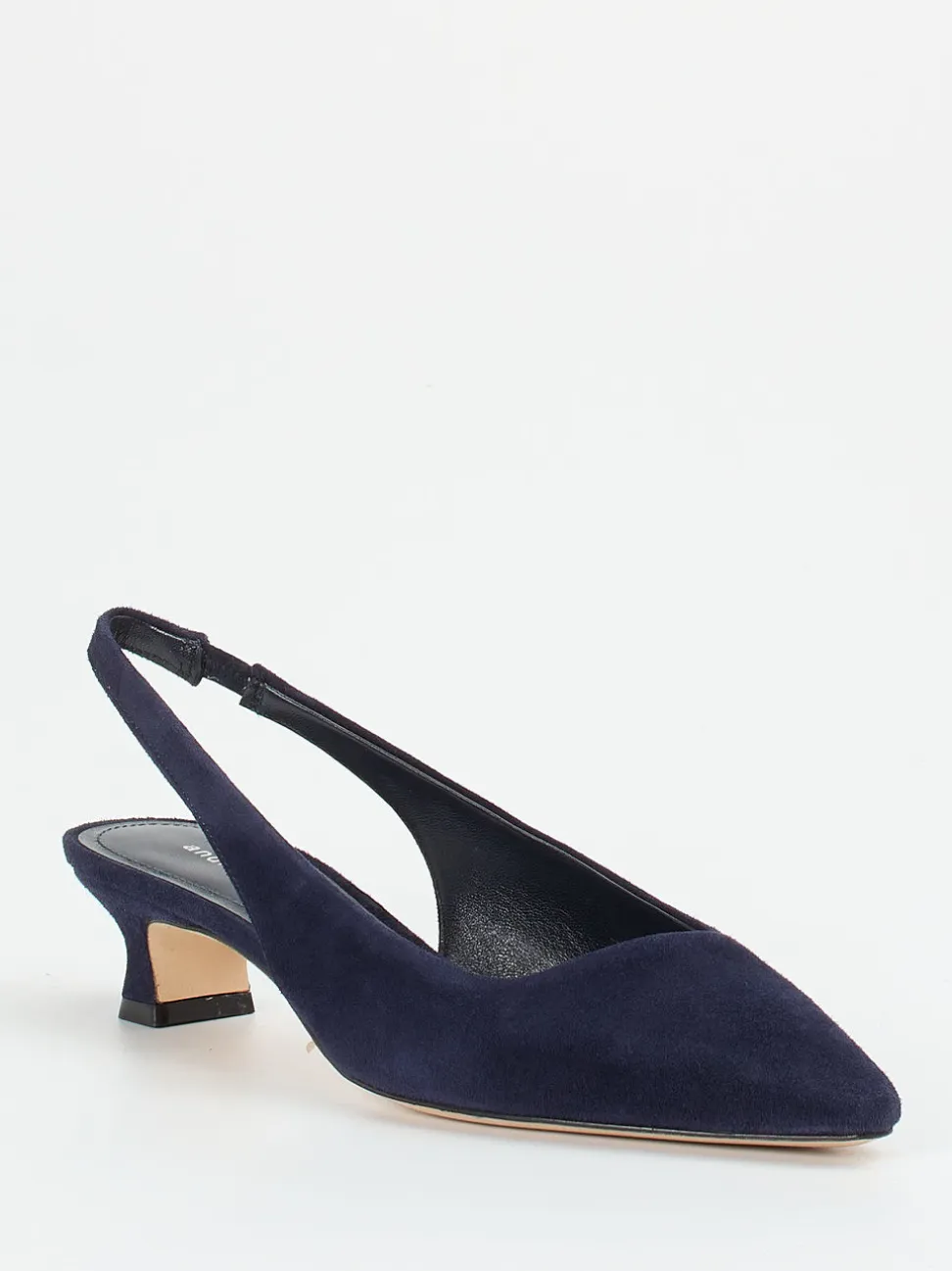 Andrea Puccini – Slingpumps aus Veloursleder Dunkelblau
