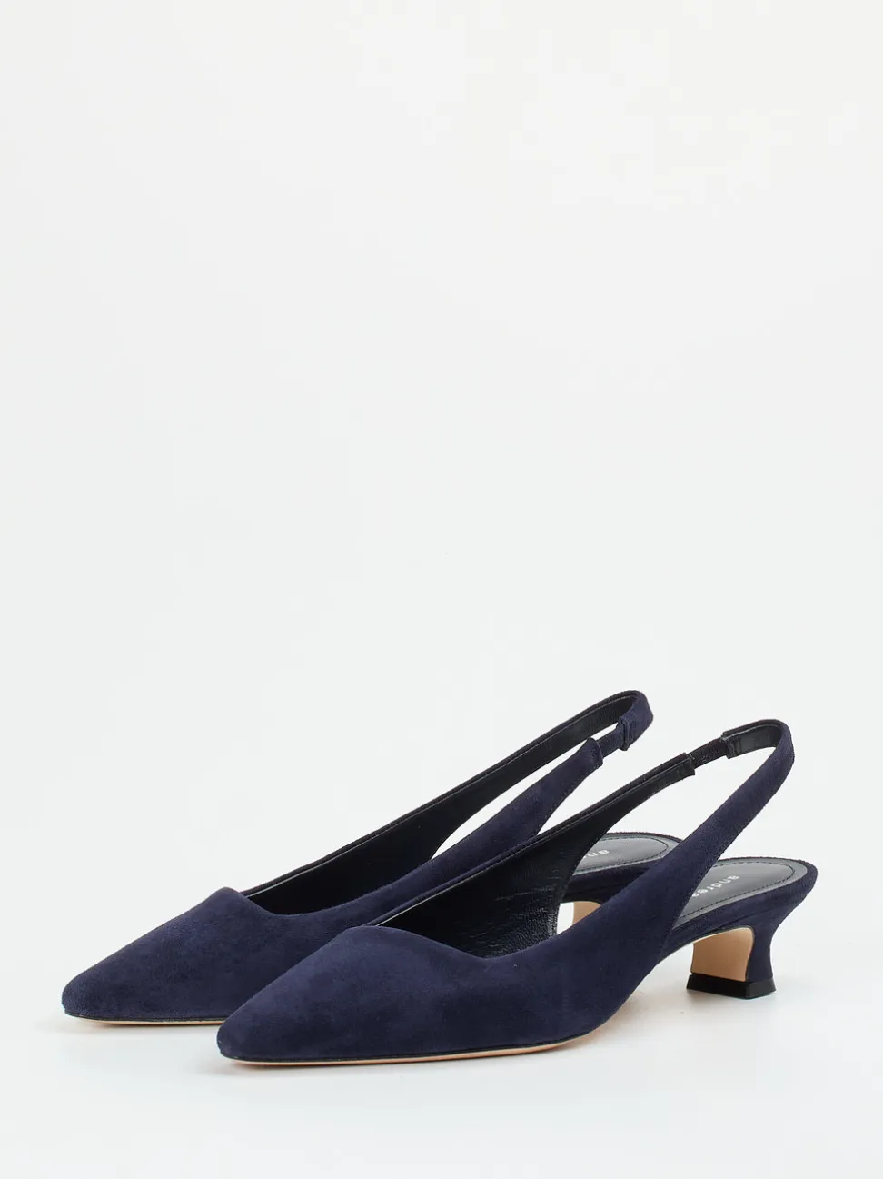 Andrea Puccini – Slingpumps aus Veloursleder Dunkelblau