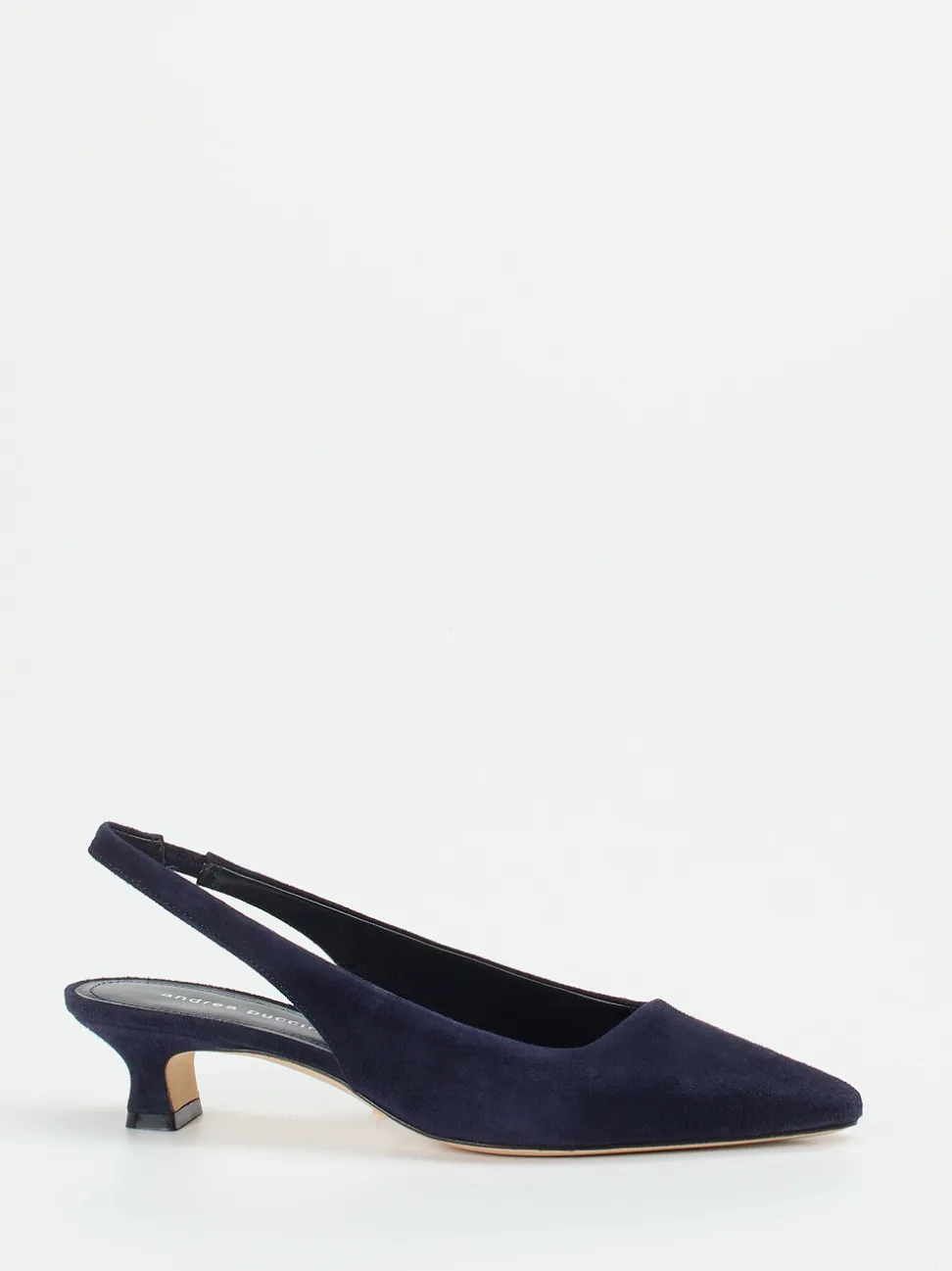 Andrea Puccini – Slingpumps aus Veloursleder Dunkelblau