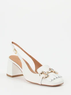 Andrea Puccini – Slingpumps aus Lammleder Weiß